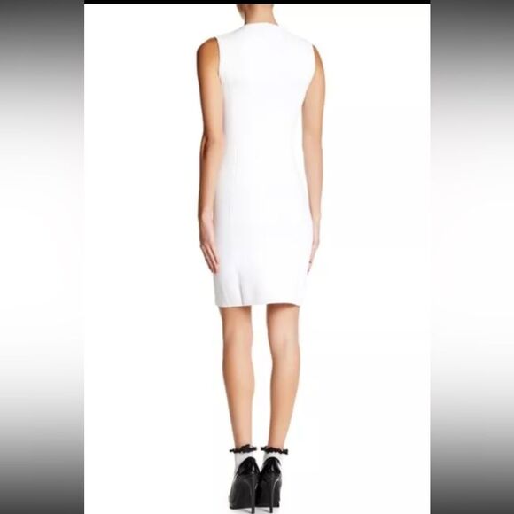 Opening Ceremony Black/White Striped Piped Argyle Two-Tone Bodycon Dress - S / M - Picture 13 of 14